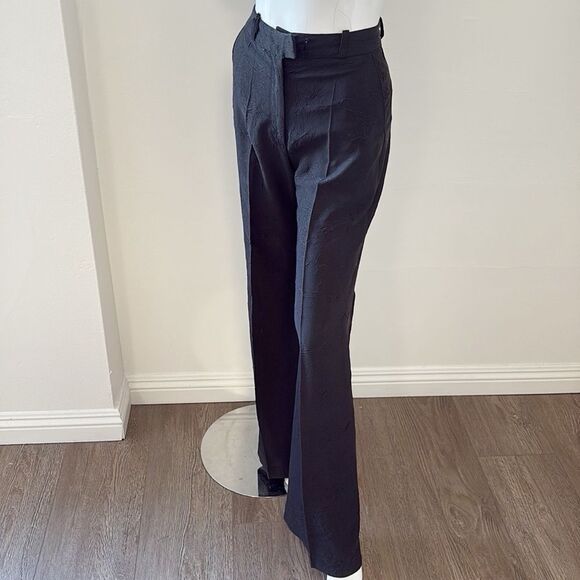 Vintage Plein Sud Black High-Waist Textured Dress Pants Made in France 36/4 Euro - Picture 7 of 9